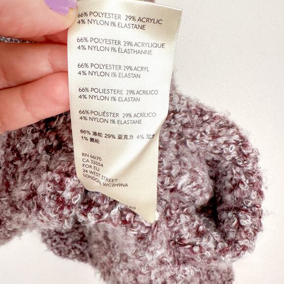 Free People BFF Cowl Neck Sweater Grape Hyacinth Size S Slouchy OB1032730 - Picture 6 of 7